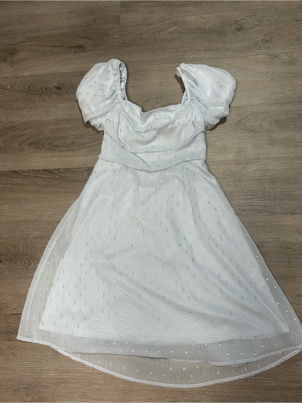 Altar’d State blue and silver dress with tie backing Sz S
